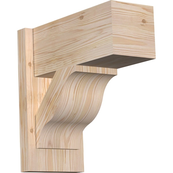 Ekena Millwork Funston Block Smooth Outlooker, Douglas Fir, 7 1/2"W x 16"D x 16"H OUT08X16X16FST05SDF - main